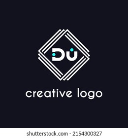 letra creativa du para el diseño de la compañía del logotipo