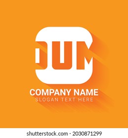 creative letter DUM logo design template , Initials logo, minimalist logo, flat logo design
