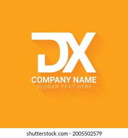 creative letter DX logo design template , Initials logo, minimalist logo, flat logo design