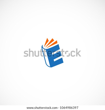 Creative letter E book vector designs