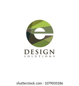 creative letter E color logo vector
