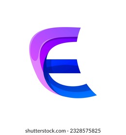 creative letter E colorful logo design 