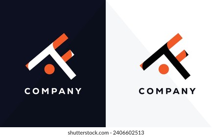 Creative letter e a f l s t logo for business  logistics, medical, nature, dental, fishing, charity real estate and more