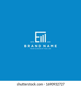 creative Letter E Financial Chart Logo Design vector template