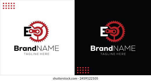 Creativo Letra E Gear Logo diseño, inspiración de diseño, Vector