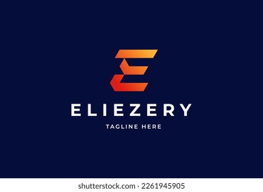 Creative letter E gradient modern logo design concept. Initial symbol for corporate business identity. Alphabet vector element