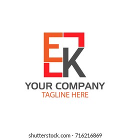 Creative Letter E and K logo design