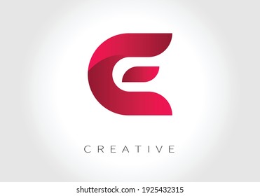 Creative Letter E Logo design vector template. Colorful Alphabet collection. Type Characters Logotype symbols.