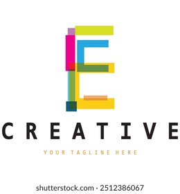 creative letter e logo design, for brand, startup, business, company, identity, application, vector