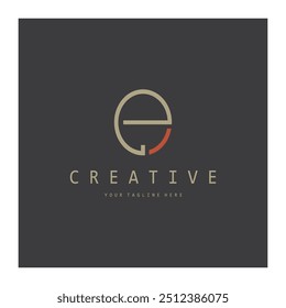 creative letter e logo design, for brand, startup, business, company, identity, application, vector