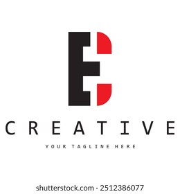 creative letter e logo design, for brand, startup, business, company, identity, application, vector