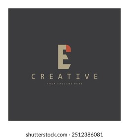 creative letter e logo design, for brand, startup, business, company, identity, application, vector