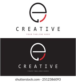 creative letter e logo design, for brand, startup, business, company, identity, application, vector