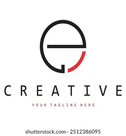 creative letter e logo design, for brand, startup, business, company, identity, application, vector