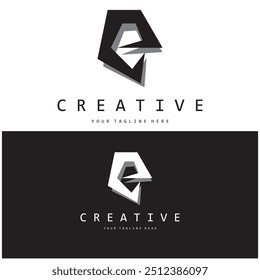 creative letter e logo design, for brand, startup, business, company, identity, application, vector