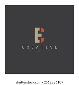 creative letter e logo design, for brand, startup, business, company, identity, application, vector