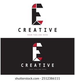 creative letter e logo design, for brand, startup, business, company, identity, application, vector