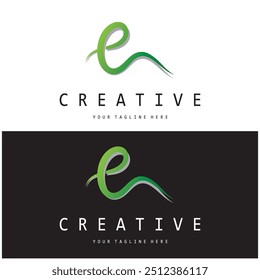 creative letter e logo design, for brand, startup, business, company, identity, application, vector