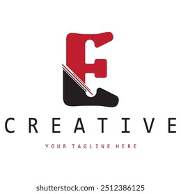 creative letter e logo design, for brand, startup, business, company, identity, application, vector