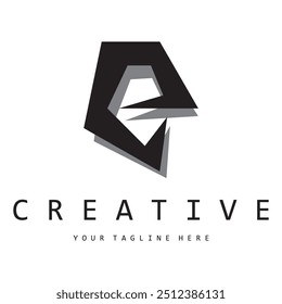 creative letter e logo design, for brand, startup, business, company, identity, application, vector