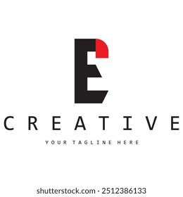 creative letter e logo design, for brand, startup, business, company, identity, application, vector