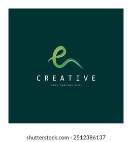 creative letter e logo design, for brand, startup, business, company, identity, application, vector