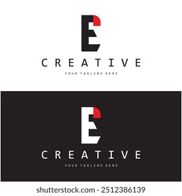 creative letter e logo design, for brand, startup, business, company, identity, application, vector