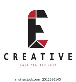 creative letter e logo design, for brand, startup, business, company, identity, application, vector