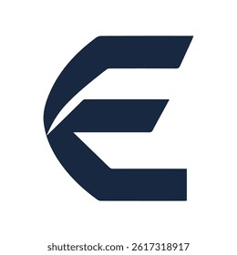 Creative letter E logo design graphic