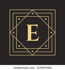 Creative Letter E Logo with Elegant and Stylish Luxury Concept. Initial E Letter Luxurious Logo Template