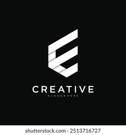 Creative letter E logo icon design template. Premium Vector