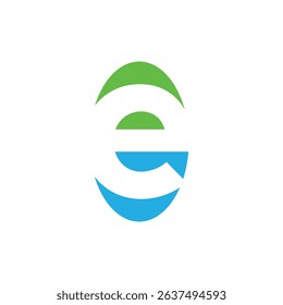 Creative letter E logo icon design template.