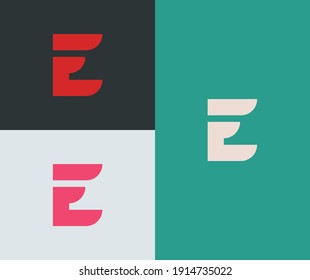 Creative letter E logo vector template. Abstract initial letter symbol. Alphabet sign for business, industry, company, corporate. Eps 10. Geometry line icon. 