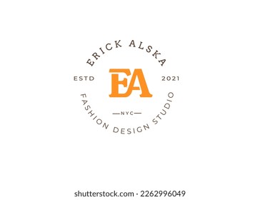 Creative Letter E Ein Design-Design im Vintage-Stil. Ursprüngliches Symbol für die Unternehmensidentität. Alphabet-Vektorelement