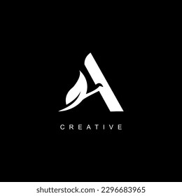 letra creativa Diseño de logotipo ecológico Plantilla geométrica única o icono vector