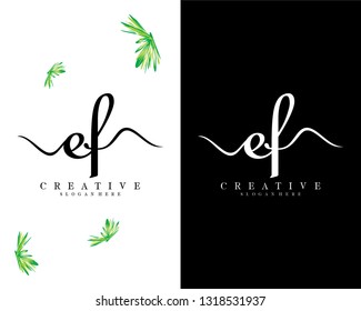 creative letter ef, fe logo design vector