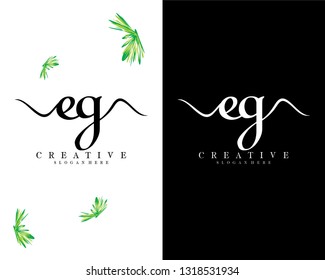 creative letter eg, ge logo design vector