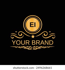 Creative letter EI unique logo design template for company