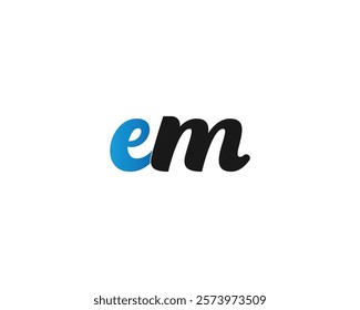 creative letter EM logo design template