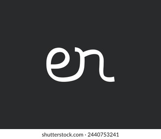 creative letter EN logo design vector template