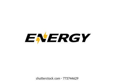 Creative Letter Energy Text  Symbol Logo Vector Design Illustration