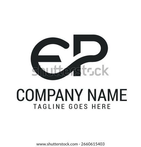 Creative Letter EP or PE Modern Minimalist Vector Logo Design Templates for Startups