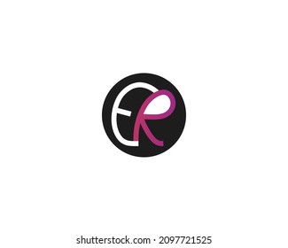 carta creativa diseño vectorial del logotipo ER