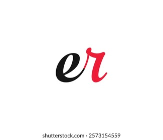 creative letter ER logo design template