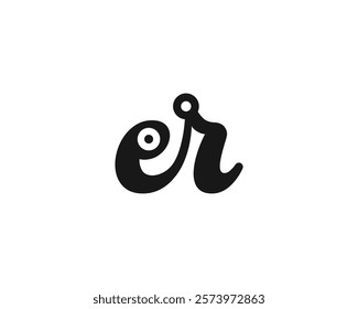 creative letter ER logo design template