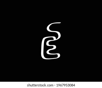 creative letter ES logo design vector template