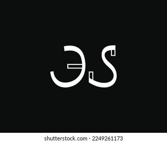 creative letter ES logo design vector