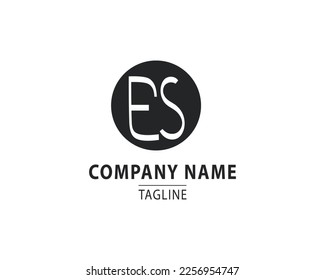 Creative Letter ES Logo Design Vector