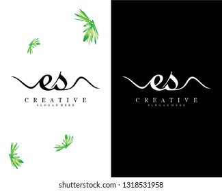 creative letter es, se logo design vector