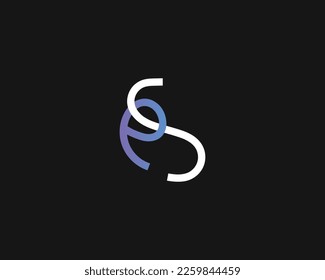 creative letter ES or SE logo design vector template